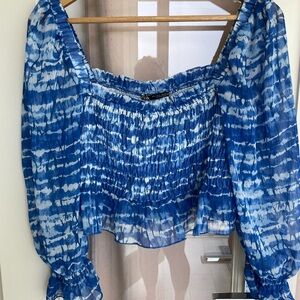 ZARA size L cropped blouse